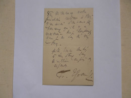 LETTRE AUTOGRAPHE - CORRESPONDANCE Adressée à Mme SARCEY Femme Du Critique Dramatique 1884 - Historische Documenten