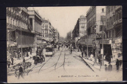 Marseille - La Canebiere - Ttres Animee - Cafes - Restaurants - - Canebière, Centre Ville