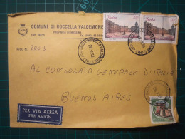 ITALIE, Enveloppe Communale Appartenant à "la Comune Di Rocella Valdemone". Distribué Au Consulat Général D'Italie à Bue - 1981-90: Used