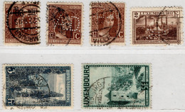 Luxemburg 1914-1934 Perfins 7 Values Cancelled - 1852 William III