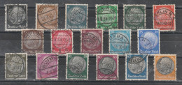 1933 - REICH / HINDENBURG   Mi No 512/528 - Used Stamps