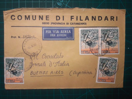 ITALIE, Enveloppe Communale Appartenant à "la Comune Di Filandari". Distribué Au Consulat Général D'Italie à Buenos Aire - 1981-90: Usados