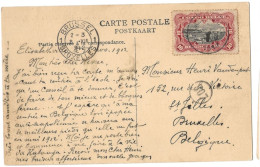 !!! CONGO, CPA DE 1912 , DÉPART DE ELISABETHVILLE POUR BRUXELLES - Covers & Documents