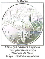 Pièce 10 Euros Argent 2011 Région Corse - Colecciones