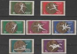 MAGYAR POSTA / HUNGARIA:1969: Y.2020-27:## Médailles D'or De Mexico ##.@§@ Javelot – Canoë – Football – Marteau – ..... - Ete 1968: Mexico