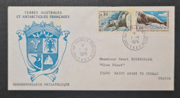 TAAF,  Timbres Numéros 57 Et 58 Oblitérés De Kerguelen Le 1/1/1976. - Brieven En Documenten