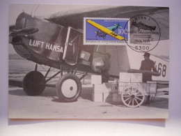 Avion / Airplane / DEUTSCHE BUNDESPOST / Fokker F III / Carte Maximum Bonn - 1919-1938: Between Wars