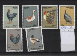 Rumänien Birds Theme Michel Cat.No. Mnh/** 5111/5116 - Unused Stamps