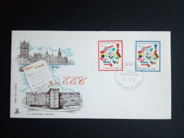 GIBRALTAR MI-NR. 297-298 FDC MITLÄUFER 1973 - FLAGGEN DER EU STAATEN - European Ideas