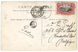 !!! CONGO, CPA DE 1908 , DÉPART DE LÉOPOLDVILLE POUR BRUXELLES (BELGIQUE) - Briefe U. Dokumente