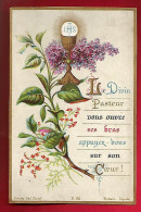 Image Pieuse Ed Bonamy PL. 62 Le Divin Pasteur Vous Ouvre Ses Bras ... Fleurs Calice ... Dos Vierge - Devotion Images