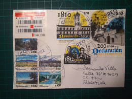 ARGENTINE, Enveloppe Envoyée à La Plata, Argentine, Avec Une Belle Variété De Timbres Postaux (Paysages Naturels Nationa - Gebruikt