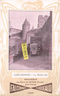 CARCASSONNE (Aude) - La Vieille Cité - Souvenir Du Raid Automobile De 20.000 Kms Sur Pneus Falconnet-Perodeaud, 1906 - Carcassonne