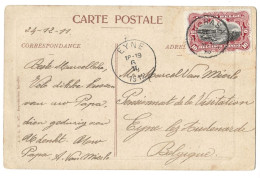 !!! CONGO, CPA DE 1911, DÉPART DE KINCHASA POUR AUDENARDE (BELGIQUE) - Briefe U. Dokumente