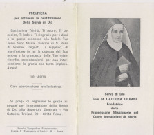 Santino Serva Di Dio Suor M.caterina Troiani - Images Religieuses