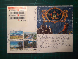ARGENTINE, Enveloppe Envoyée à La Plata, Argentine, Avec Une Belle Variété De Timbres Postaux (Paysages Naturels Nationa - Oblitérés