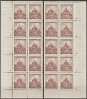 100/ Pof. 43; Pair Corner 10-blocks, Plate Marks * - Unused Stamps