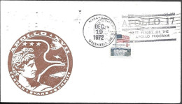 US Space Cover 1972. "Apollo 17" Landing. Greenbelt NASA GSFC - Verenigde Staten