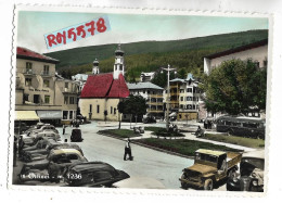 Trentino Alto Adige-bolzano-ortisei St Ulrich Piazza S.antonio Veduta Villa Maria Antonia Auto Epoca Fermata Corriera - Altri & Non Classificati