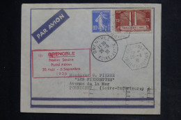 FRANCE -  Cachet Du 1er Service Aérien De Grenoble Sur Enveloppe En 1936 - L 152670 - 1927-1959 Lettres & Documents