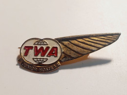 Vintage TWA AIRLINES 1960 Junior Hostess Kiddie Wings Pin - Aerei
