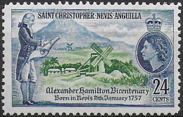 1957 St Christopher Alexander Hamilton MNH SG N. 119 - Sonstige & Ohne Zuordnung