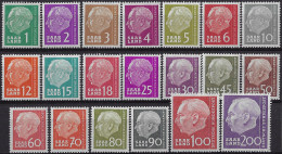 1957 Saarland German Heuss 20v. MNH Unificato N. 362/81 - Altri & Non Classificati