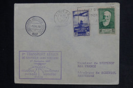 FRANCE -  Cachet Du 1er Service Aérien Sans Surtaxe Sur Enveloppe De Paris Pour Amsterdam En 1937 - L 152672 - 1927-1959 Covers & Documents