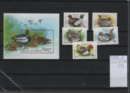 Ungarn Birds Theme Michel Cat.No. Mnh/** 3972/3976 + Sheet 199 - Unused Stamps