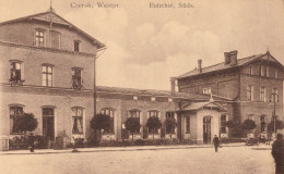 CZERSK [ WESTERN PRUSSIA ] : BAHNHOF, SÜDS. ( SÜDSEITE ) / TRAIN STATION, SOUTH SIDE  ~ 1910 - '914 (an778) - Poland