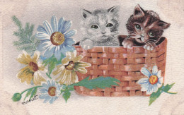 Carte Postale CHATS Illustrateur Bernet - Cats