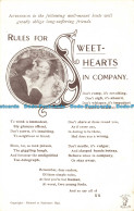 R642624 Rules For Sweet Hearts In Company. Underwood And Underwood. Knight Serie - Monde