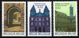 België 3673/3675 - Tourisme : Bâtiments Scolaires, Toerisme - Schoolgebouwen - Namur - Maasmechelen - Brussel - Unused Stamps