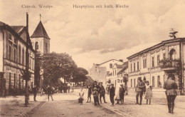 CZERSK [ WESTERN PRUSSIA ] : HAUPTPLATZ Mit KATH. KIRCHE / MAIN SQUARE With CATHOLIC CHURCH ~ 1910 - '914 (an779) - Poland