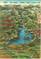 Lago D'Iseo (Brescia) Cartina Topografica, Carte Topographique, Topographic Map - Brescia