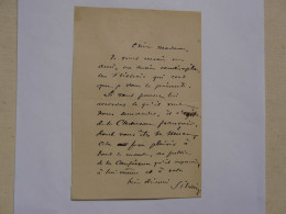 LETTRE AUTOGRAPHE - CORRESPONDANCE : Mme SARCEY - Chanson Française - Historical Documents