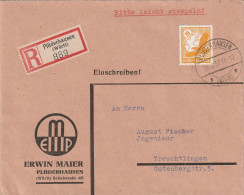 Allemagne Lettre Recommandée Plüderhausen 1937 - Lettres & Documents