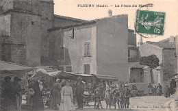 FLEURY (Aude) - La Place Du Marché - Voyagé 1912 (2 Scans) - Andere & Zonder Classificatie