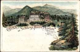 Lithographie Badenweiler Im Schwarzwald, Schloss Haus Bade - Autres & Non Classés