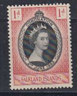 Falkland Islands 1953 Coronation 1v / Mh (= Mint, Hinged) (60006) - Falklandinseln