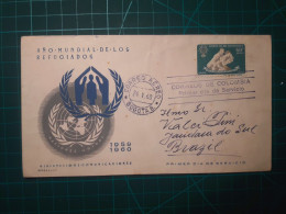 COLOMBIE, Enveloppe FDC Commémorative De "l'Année Mondiale Du Réfugié" Avec Cachet De La Poste Et Timbre-poste Spécial. - Colombia