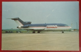 ADVERTISING POSTCARD - FEDERAL EXPRESS, BOEING 727-25C N116FE - Airships