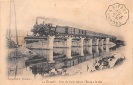 Port La NOUVELLE (Aude) - Pont Du Canal Reliant L'Etang à La Mer - Passage Du Train - Voyagé 1904 (2 Scans) - Port La Nouvelle
