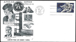 US Space Cover 1967. "Saturn - Apollo 4" Launch - Verenigde Staten