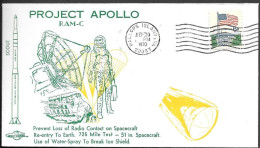 US Space Cover 1970. Project Apollo "RAM C-3" Re-entry Vehicle Test - USA