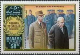 Manama 1970 Charles De GAULLE Sir Winston CHURCHILL MNH - De Gaulle (Generale)