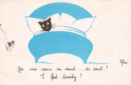 Carte Postale CHAT Illustrateur René - Cats