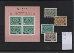 Ghana Michel Cat.No. Mnh/**  206/209 + Sheet 16 - Ghana (1957-...)