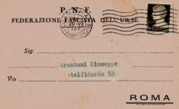 ROMA - P N F- FEDERAZIONE FASCISTA  DELL' URBE -1933 - Andere & Zonder Classificatie