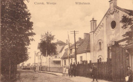 CZERSK [ WESTERN PRUSSIA ] : WILHELMSTR. ( STRASSE ) / WIHELM STREET [ SYNAGOGUE In FOREGROUND ! ] ~ 1910 - '914 (an784) - Pologne